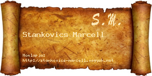 Stankovics Marcell névjegykártya