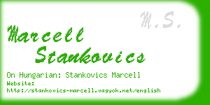 marcell stankovics business card